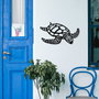 Wallity Caretta Caretta Escultura de Pared de Metal Negro